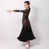 검은 붉은 레이스 아이 볼룸 드레스 볼룸 댄스 경쟁 드레스 댄스 왈츠 드레스 소녀를위한 표준 드레스