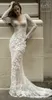 2019 Julie Vino Mermaid Abiti da sposa Scollo a V profondo Pizzo 3D Appliques floreali Strass Beach Wedding Dres Illusion Abiti da sposa Boho Style
