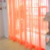 Curtain Pure Color Tulle Door Window Curtain Drape Panel Sheer Scarf Valances Modern Bedroom Living Room Curtains Cortinas