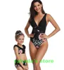 sirena sportiva un pezzo a vita alta flash madre figlia genitore figlio stampa sexy yakuda flessibile elegante bikini con stampa leopardata