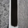 Capelli vergini brasiliani 1.0g / s 100g 14 "18" 22 "Remy Micro Beaks Azzurra dei capelli a Nano Ring Collegamenti capelli umani Dritto