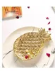 Creative Gold Pineapple Ceramic Storage Tray Golden Ananas smycken Pall Matpall torr fruktplatta hem dekoration tallrik282u