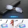 Anti Blue Light Blocking Rimless Reading Glasses Women Men Square Frameless Presbyopic Glasses Diopters +1.0 +1.5 +2.0 +2.5 +3.0 +3.5 +4.0