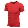 E-BAIHUI Compression Tight T-shirt för män för män Elastisk snabbtorkande toppar Fitness Fotbollskläder Bodybuild T-shirt för män 4001