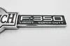 Chrome Silvery For Ford F350 Super Duty King Ranch EST 1853 Bil Sido Sticker Door Tailgate Emblem Badge Letter 3D Namnplatta Byte277m