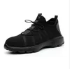 YD-EVER respirant hommes chaussures de sécurité en acier orteil ultra-léger chaussures de travail décontractées résistant à l'usure bottes de travail de sécurité hommes noir Sneaker