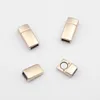 10pcslot prata fosca ouro fosco kc ouro fechos magnéticos planos para 6x3mm cordão de couro pulseira jóias fazendo descobertas material ac4704774