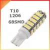 20X T10 68LED Bulb 1206 68 SMD LED Car T10 68smd 1206/3020 W5W 194 927 161 Side Wedge Light Lamp for License plate lights