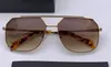 Wholethe Senaste designer solglasögon 9081 Pilotramram sömmar färgben skydd ljus färg dekorativ glasögon topp 4249531