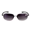 Partihandel Grey-Fading Tinted Flattop Bifokal ReadingGlasses Solglasögon UV400 Unisex Rimless Sporty Driving Solglasögon + 1,00 --- + 3.00full