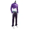 Anime jojo bizarre aventura cosplay traje diavolo cosplay traje roxo top com calças para homens traje cosplay