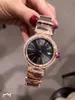 33 -миллиметровая мать Перл Цибл Римский номер женские часы Quartz Ladies Watch Желательные благородные наручные часы алмаза из нержавеющей стали Bra6015246