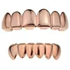 Hip Hop Persoonlijkheid Fangs Tanden Goud Zilver Rose Gold Tanden Grillz Goud valse tanden Sets Vampire Grills voor vrouwengrills Jewel9057312