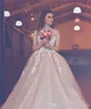 2019 sade Mhamad Arabiska Ärmlös Aftonklänning En Linje Lace Appliqued Tulle Formell Holiday Wear Prom Party Gown Anpassad Plus Storlek