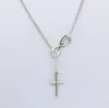 Infinity Cross Hanger Kettingen Voor Dames Dames Mode Bruiloft Evenement Sieraden 925 Verzilverd Ketting Acht Elegante Charms Ketting