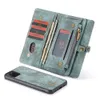 Läderflipskydd för iPhone XS Max XR X 7 8 Plus iPhone 11 Pro Max Zipper Card Wallet avtagbart stötsäkert skyddande CASE22024955702