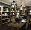 DHL Vintage Loft Globe Hanglampen Smeedijzeren Glas Schaduw Ronde Lamp Keuken Dineren Bar Tafel Luminaire Armatuur Hanglampen