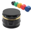 Drum Type Plastic Smoke Grinder Colour Golden Edge 4 Layer 63 Diameter Spike Manual Grinding Box