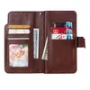 9 slots de cartão wallet case para huawei p30 p20 pro p10 lite p9 p8 virar titular do cartão de crédito de couro magnética protetora stand capa