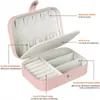 PU Leather Jewelry Box Portable Travel Jewelry Organizer Display Storage Case Double Layer Holder Rings Earrings Necklace Packaging
