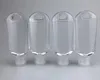 qulity 50ml lege alcoholvulbare fles met sleutelhaak clear transparante plastic hand sanitizer fles voor reizen