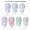 LED Skin Rejuvenation Face Neck 7 Colors Light Facial Mask With Necks Facial Care Treatment Beauty Anti Acne Therapy Whitening