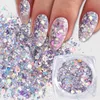 1 Box Nail Mermaid Glitter Flakes Sparkly 3d Hexagon Manicure Nails Art