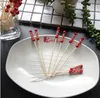 Beads Bamboo Cocktail Picks Food Sticks Disposable Toothpicks Party Buffet Fruit Sticks Wholesale Fast Shipping QW9698