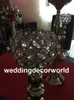 Nowy Styl Styl Roman Luksusowy Kwiat Filar Gold Metal Akrylowy Kwiat Stojak na Wedding Decor745