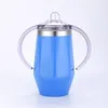Babyflaskor Diamantformade Sippy Cups Rostfritt Stål Vakuum Isolerad Mjölkflaskor Nyfödd Foderflaska 8 Färger CCA11761 10PCS