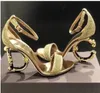 High Heels Sandals for woman, Genuine Leather Dressing Pumps with D Baroque & G Sculpted Heel sandals