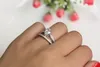 choucong fatto a mano coppia fidanzamento fedina nuziale anello a pera taglio diamante Cz 925 anelli in argento sterling per gioielli da donna