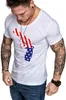 Wholesale Designer Mens Clothes Mens Summer Short Sleeve T Shirts Comfortable Mens Designer T Shirts Print American Flag Gun T Shirt