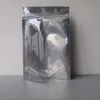 4x6 cali zapach wodoodporna torba foliowa Back czarny srebrzysty metalowy aluminiowy plastikowy woreczek zamek błyskawiczny uszczelka