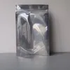 4x6 inches Smell proof foil bag back black Silvery Metallic Aluminum plastic pouch zipper Grip Seal