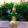 Hopah Color Glass Puprle Pink Green Red Bong Recycler Dab Oil Rig Bager Glass Vattenrör