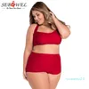 Hurtownie-sexy Sexy Plus Size Swimwear Kobiet Wysoka Talia Bikini Zestaw 2019 Summer Swimsuit Sexy Duże Kobiece Bikinis Kostium kąpielowe 5xl