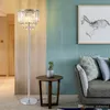 Luxury modern royal Floor Lamp Simple Modern crystals study led floor Light for Bedroom Livingroom study room