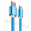 2a 1m 1,5 m 2m 3m legering Nylon flätad tyg USB -typ C -mikrokablar för Samsung S6 S7 S8 S9 S10 Obs 8 9 10 HTC