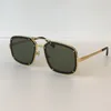 Gafas de sol vintage 0194 montura cuadrada de metal estilo de venta de verano simple gafas de protección al aire libre uv400 para hombres 2616