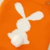 Пасха Детские Для девочек Для мальчиков Rabbit Pom Tail Вязаной Rompers Infant подтяка Банни Комбинезоны 2020 Fashion Boutique Детей восхождения Одежды M1147