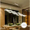 120CM Weiß Schwarz moderne Pendelleuchten für Esszimmer Wohnzimmer Küche dimmbare LED-Hängelampe Lamparas Wellenform