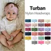 Fashion Baby Turban Nylon Headwrap Super Soft Ball Bohemia Hair Accessories Children Kids Headbands 15*9cm Mixed