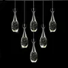 Moderne luxe fles led kroonluchters verlichting luminaria glans kristal eetkamer led hanger kroonluchter lamp led hangend licht