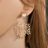 Hot Selling Womens 18K Gold Star Coral Charms Stud Earring Hoge Kwaliteit Pearl Rhinestone Luxe Sieraden Geschenken