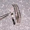 Vendita calda Double Split Crown Micro Round Cubic Zironia Party Ring per le donne Trendy Special Love Rings Gioielli eleganti