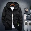 Spring Autumn Reflective Zipper Casual Solid Windbreaker Jacket Male Outwear Plus Size S-7XL Thin Hooded Bomber Men Women1