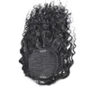 Natural Ponytail Hairpieces African American Afro Kinky Curly Slostring Ponytail Ludzki Przedłużanie Włosów Z Klipsem w Pony Tail Cloure 140g