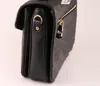 最高品質の女性デザイナーフルブラックエンボスハンドバッグ財布ショルダー女性のファッション pu レザーショルダーバッグクロスボディバッグ M40780