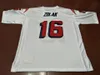 Custom Men Scott Zolak 16 Team Issued 1990 White College Jersey size s4XL or custom any name or number jersey7422192